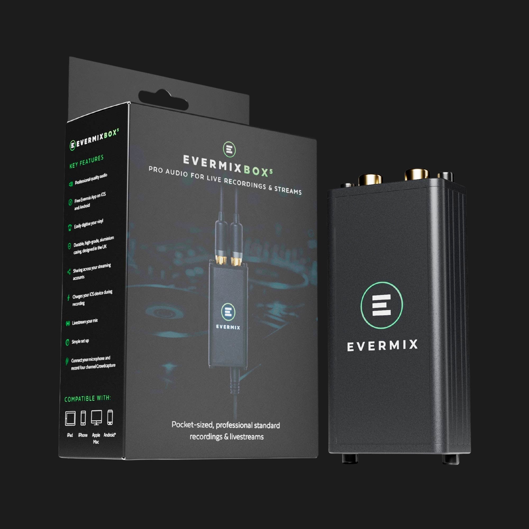 EvermixBox5 | Pro Audio Interface for Recording and Streaming